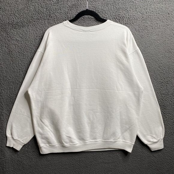 Vintage 90s Nike Puff Paint Graphic Swoosh Pullover Sweatshirt Crewneck Size XL - Picture 9 of 16